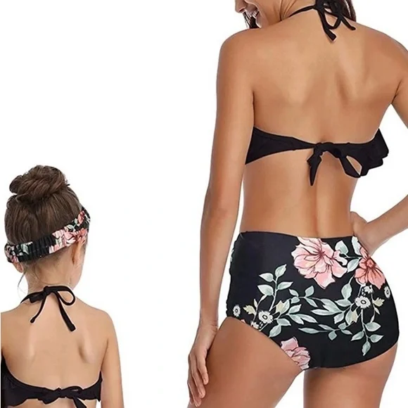 Family Matching Swimsuits - Mommy and Me Swim Suits 2 x Two Piece Swimming Suits - Picture 3 of 14